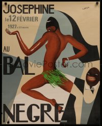 4j0628 AU BAL NEGRE 25x32 Italian special poster 1980s Josephine Baker poster!