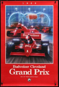 4j0661 GRAND PRIX OF CLEVELAND 17x26 special poster 1988 great Morrison art of Indy race cars!