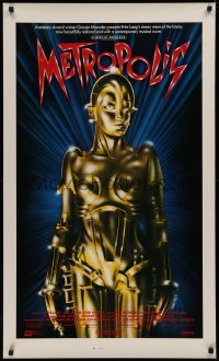 4j0674 METROPOLIS 25x42 special poster R1984 Brigitte Helm as the gynoid Maria, The Machine Man!