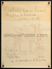 4j0467 PICASSO DESSINS 1959-1960 20x26 French museum/art exhibition 1960 line drawing by the artist!