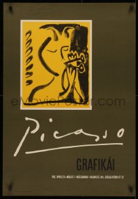 4j0431 PICASSO GRAFIKAI 22x33 Hungarian museum/art exhibition 1967 cool art of Pan and flute!