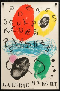 4j0468 POETES SCULPTEURS PEINTRES 17x26 French museum/art exhibition 1960 wild art by Joan Miro!