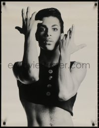 4j0448 PRINCE 23x30 music poster 1986 cool portrait of the singer with cool buttoned shirt!