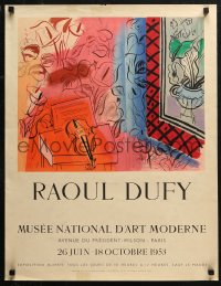 4j0470 RAOUL DUFY MUSEE NATIONAL D'ART MODERNE 21x28 French art exhibition 1953 flowers/violin!