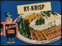 4j0482 RY-KRISP 30x40 advertising poster 1950s cool art, the product with veggies, yummy!