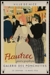 4j0473 T-LAUTREC OEUVRE GRAPHIQUE 20x30 French museum/art exhibition 1954 Toulouse-Lautrec art!