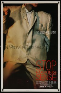4j1132 STOP MAKING SENSE 1sh 1984 Jonathan Demme, Talking Heads, close-up of David Byrne's suit!