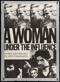 4j0517 WOMAN UNDER THE INFLUENCE half subway 1974 Cassavetes, images of cast, ultra-rare!