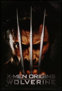 4j1196 X-MEN ORIGINS: WOLVERINE int'l teaser DS 1sh 2009 Hugh Jackman with claws out, Marvel Comics!