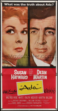 4k0530 ADA 3sh 1961 super close portraits of Susan Hayward & Dean Martin, what was the truth?