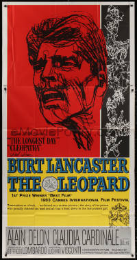4k0574 LEOPARD 3sh 1963 Luchino Visconti's Il Gattopardo, Bob Peak art of Burt Lancaster!