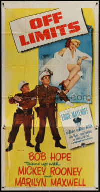 4k0587 OFF LIMITS 3sh 1953 soldiers Bob Hope & Mickey Rooney, sexy Marilyn Maxwell!