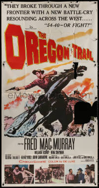 4k0590 OREGON TRAIL 3sh 1959 Fred MacMurray, battle-cry 54-40 or Fight resounded across the West!