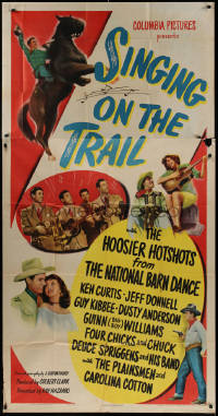 4k0602 SINGING ON THE TRAIL 3sh 1946 Hoosier Hotshots from The National Barn Dance, Ken Curtis!