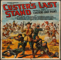 4k0423 CUSTER'S LAST STAND 6sh 1936 based on historical events leading up to the battle, cool art!