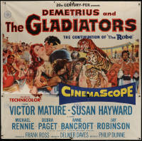 4k0425 DEMETRIUS & THE GLADIATORS 6sh 1954 Victor Mature & Susan Hayward in sequel to The Robe!