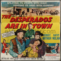 4k0426 DESPERADOS ARE IN TOWN 6sh 1956 spraying its streets with lead, lighting its skies w/gunfire!