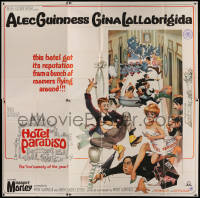 4k0431 HOTEL PARADISO 6sh 1966 wacky Frank Frazetta art of Alec Guinness & sexy Gina Lollobrigida!