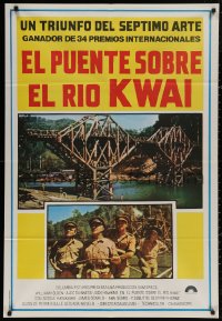 4k0636 BRIDGE ON THE RIVER KWAI Argentinean R1970s William Holden, Alec Guinness, David Lean classic