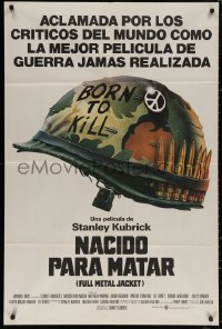 4k0656 FULL METAL JACKET Argentinean 1987 Stanley Kubrick Vietnam War movie, Philip Castle art!