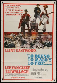 4k0660 GOOD, THE BAD & THE UGLY Argentinean R1970s Clint Eastwood, Lee Van Cleef, Sergio Leone