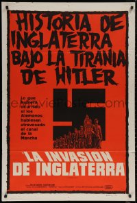 4k0664 IT HAPPENED HERE Argentinean 1966 Hitler's England, spooky image of Nazis marching by Big Ben