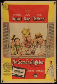 4k0702 WE'RE NO ANGELS Argentinean 1955 art of cons Humphrey Bogart, Aldo Ray & Peter Ustinov!