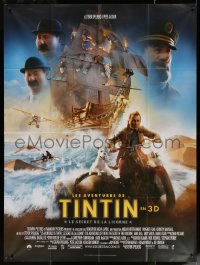 4k0764 ADVENTURES OF TINTIN French 1p 2011 Steven Spielberg's CGI version of the Belgian comic!
