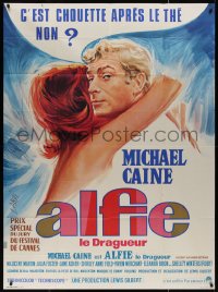 4k0767 ALFIE French 1p 1966 completely different art of Michael Caine & sexy girl by Michel Landi!