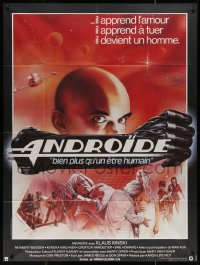 4k0784 ANDROID French 1p 1983 Klaus Kinski, he learns to love & kill, cool robot art by Joann!