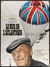 4k0791 ATLANTIC WALL French 1p 1970 c/u of wacky Bourvil, Marcel Camus' Le mur de l'Atlantique