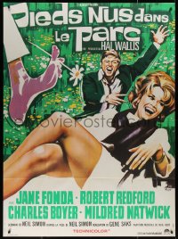 4k0806 BAREFOOT IN THE PARK French 1p 1967 different Roje art of Robert Redford & sexy Jane Fonda!