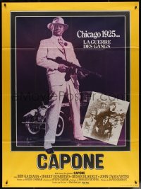 4k0846 CAPONE French 1p 1975 great image of Ben Gazzara as the gangster legend in 1925 Chicago!