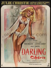 4k0879 DARLING French 1p 1966 Allard of sexy Julie Christie, Laurence Harvey & Bogarde, Schlesinger