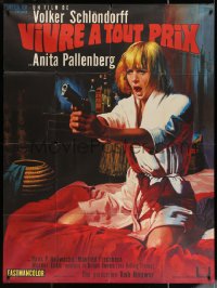 4k0889 DEGREE OF MURDER French 1p 1967 Jean Mascii art of Anita Pallenberg with gun, very rare!