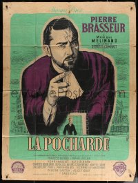 4k0909 DRUNKARD French 1p 1953 great Dello art of Pierre Brasseur, La Pocharde, ultra rare!