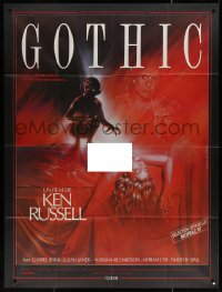 4k0981 GOTHIC French 1p 1987 Ken Russell, different art of demon & naked girl by Gilbert Raffin!