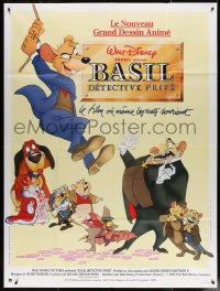 4k0983 GREAT MOUSE DETECTIVE French 1p 1986 Disney's crime-fighting Sherlock Holmes rodent cartoon!