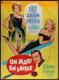 4k1016 IF A MAN ANSWERS French 1p 1963 Grinsson art of sexy Sandra Dee, Bobby Darin & Presle!