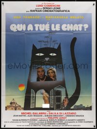 4k1017 IL GATTO French 1p 1978 Luigi Comencini, Ugo Tognazzi, Mariangela Melato, art of house-cat!