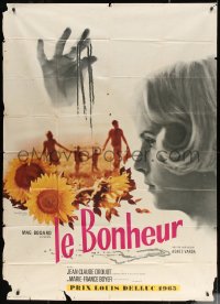 4k1062 LE BONHEUR French 1p 1965 Agnes Varda's Le Bonheur, art by Georges Kerfyser!