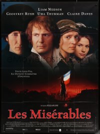 4k1071 LES MISERABLES French 1p 1998 Liam Neeson, Uma Thurman, Geoffrey Rush, Claire Danes