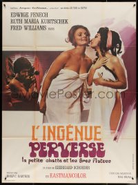 4k1094 MADAME & HER NIECE French 1p 1969 sexiest Edwige Fenech wearing only a towel!