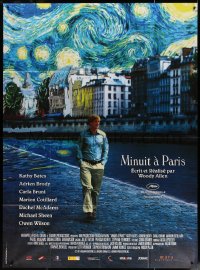 4k1117 MIDNIGHT IN PARIS French 1p 2011 cool image of Owen Wilson under Van Gogh's Starry Night!