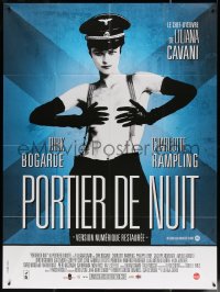 4k1142 NIGHT PORTER French 1p R2012 Il Portiere di notte, topless Charlotte Rampling in Nazi hat!