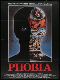 4k1178 PHOBIA French 1p 1983 directed by John Huston, cool different art by Alex Ebel!