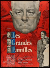 4k1187 POSSESSORS style B French 1p 1958 Les Grandes Familles, art of Jean Gabin by Rene Ferracci!