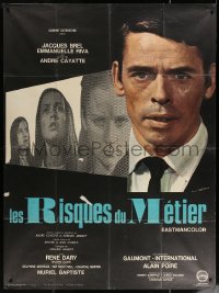 4k1209 RISKY BUSINESS French 1p 1967 Andre Cayatte's Les risques du metier, Jacques Brel, Riva
