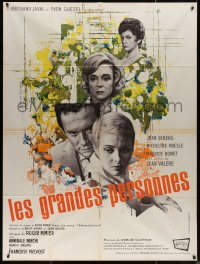 4k1286 TIME OUT FOR LOVE French 1p 1963 Bourduge art of Jean Seberg, Micheline Presle & top cast!