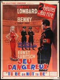4k1289 TO BE OR NOT TO BE French 1p R1950s Carole Lombard, Jack Benny, Ernst Lubitsch, different art!